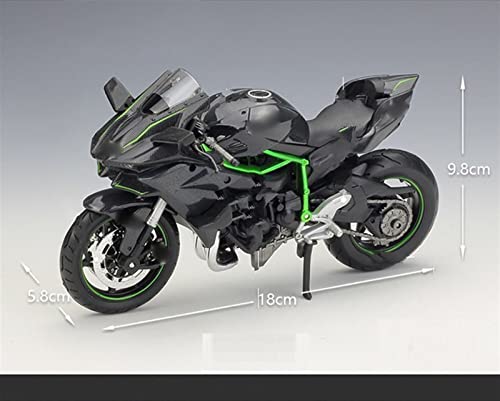 HSSM 1:12 para Kawasaki para Ninja H2 R Motocicleta De Metal Fundido A Presión Bicicleta Modelo De Coche Juguete Mini Moto Regalo Die Cast Motocicleta