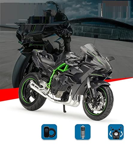 HSSM 1:12 para Kawasaki para Ninja H2 R Motocicleta De Metal Fundido A Presión Bicicleta Modelo De Coche Juguete Mini Moto Regalo Die Cast Motocicleta