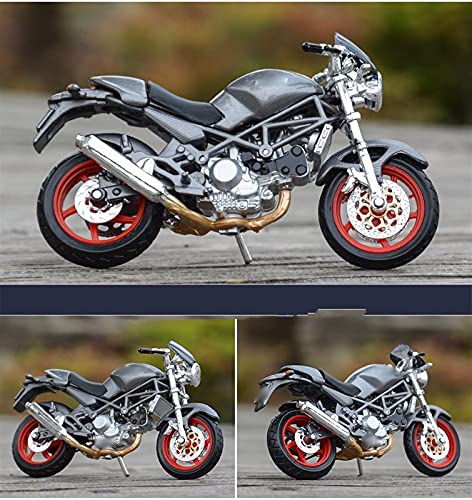 HSSM 1:18 para D-ucati para MonsterS4 Vehículos De Fundición Estática Coleccionables Pasatiempos Modelo De Motocicleta Juguetes Die Cast Motocicleta