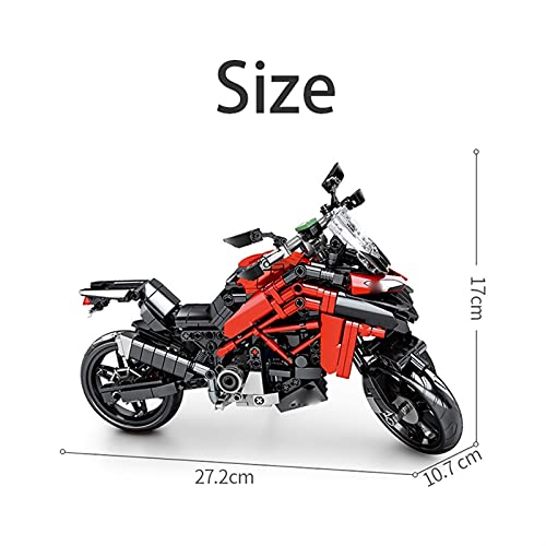 HSSM para D-UCATI Panigale V4R, Motocicleta, Carreras, Coches Deportivos, Ladrillos De Construcción, Modelo Clásico, Juguetes para Niños, Colección Aldult Die Cast Motocicleta