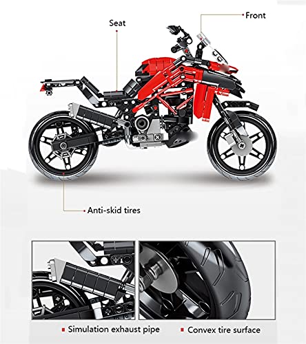 HSSM para D-UCATI Panigale V4R, Motocicleta, Carreras, Coches Deportivos, Ladrillos De Construcción, Modelo Clásico, Juguetes para Niños, Colección Aldult Die Cast Motocicleta