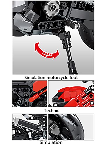 HSSM para D-UCATI Panigale V4R, Motocicleta, Carreras, Coches Deportivos, Ladrillos De Construcción, Modelo Clásico, Juguetes para Niños, Colección Aldult Die Cast Motocicleta