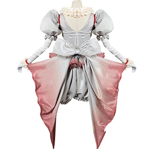 HUANDE Pennywise - Disfraz de cosplay de horror Pennywise The Payaso para mujeres y niñas (color: A, talla M: M)