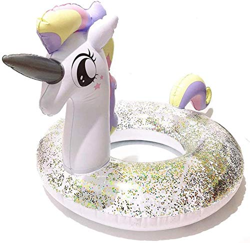 HUIJ Flotador de Piscina Piscina Lentejuela Inflable Princesa Caballo Flotador Juguete Anillo de natación Anillo de natación de Verano Balsa de Agua Juguete Inflable Suministros de Piscina