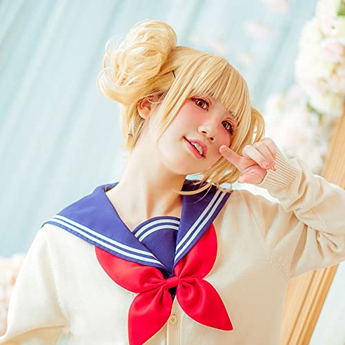 HUIXINLIANG Cosplay Peluca Corta Rizada Peluca Bangs Peluca Halloween Cosplay Traje Peluca Cosplay Peluca Anime Mi Héroe Academia Cos Peluca Dividir Tigre Boca Clip Oro Oro