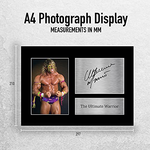 HWC Trading The Ultimate Warrior A4 Sin Marco Regalo De Visualización De Fotos De Impresión De Imagen Impresa Autógrafo Firmado por WWF WWE Fanáticos De La Lucha