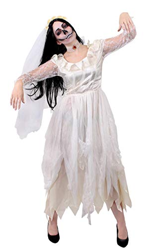 I LOVE FANCY DRESS LTD Conjunto DE Disfraces para Parejas DE Novios Muertos Conjunto DE Lujo con Vestido DE Mujer(XL) Y Traje para Hombre (XXL)