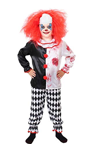 I LOVE FANCY DRESS LTD Disfraz de Payaso para niños Disfraz Disfraz - Disfraz de Payaso Disfraz de Halloween con Peluca y Pintura Facial (Extra Large)