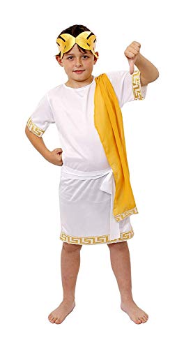 I LOVE FANCY DRESS LTD DISFRAZ DE ROMANO PARA NIÑOS CON FAJA Y CORONA DORADA - DIOS ROMANO/GREGO(S)