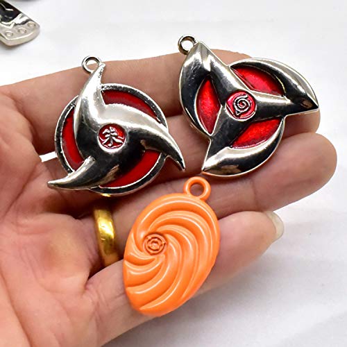 I3C Anime Cosplay Akatsuki llaveros Colgantes de 26 Piezas, Banda Konoha para la Cabeza, Juego de Accesorios Shippuden de 27 Piezas Unisex para Hombres y Mujeres