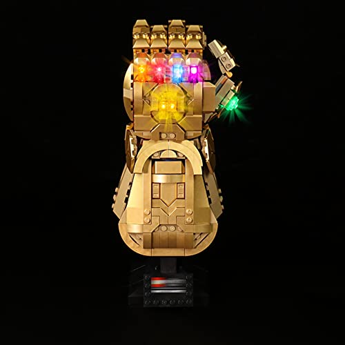 icuanuty Kit de Iluminación LED para Lego 76191, Kit de Luces Compatible con Lego Marvel Guantelete del Infinito (No Incluye Modelo Lego)