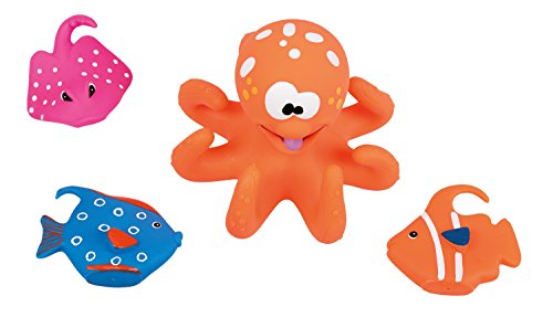 Idena 40460 Animales Juego de baño pulpo con figuras de pesca