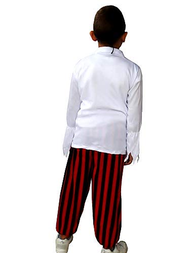 Inception Pro Infinite Disfraz - Pirata corsario - Niño - Disfraz - Carnaval - Halloween - Cosplay - Talla L - 7 - 8 años - Idea de regalo original