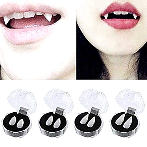 Inception Pro Infinite Falsos Dientes caninos - Accesorios - Disfraz - Carnaval - Halloween - Cosplay Vampiro - drácula - Color Blanco - Idea Original de Regalo de cumpleaños de Navidad