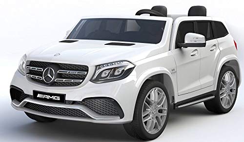 Indalchess Mercedes GLS63 12V - Blanco, 4 Motores, para niños, Mando Parental RC