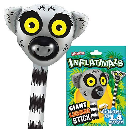 Inflatimals Animales inflables - Lémur de Deluxebase. Juguete Inflable Gigante con diseño de Animal. Excelente Regalo para niños o como artículo Decorativo en Fiestas Infantiles