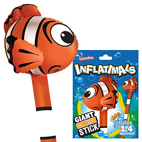 Inflatimals Animales inflables - Pez Payaso de Deluxebase. Juguete Inflable Gigante con diseño de Animal Marino. Excelente Regalo para niños o como artículo Decorativo en Fiestas Infantiles