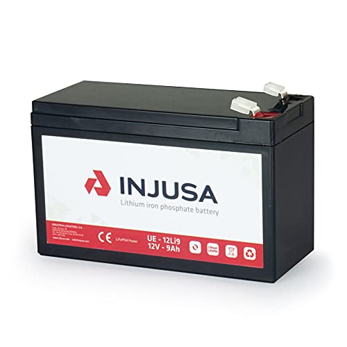 INJUSA - Batería de Litio y Cargador de 12V con Autonomía de 2 h 35 min y Tiempo de Carga de 3 h 45 min Compatible con Productos 12V