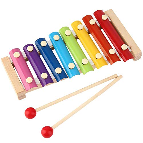 INTVN 8-Note Xilófono Música Musicales Xilófono de Madera un Instrumento de Percusión para Niños Música Juguete Educativo PercusiÓN Educativo De Desarrollo