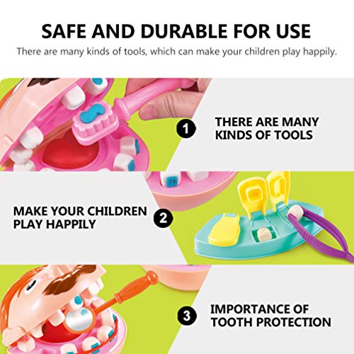 iplusmile Herramientas para Niños Juego de Dentista Taladro Médico Y Juego de Relleno