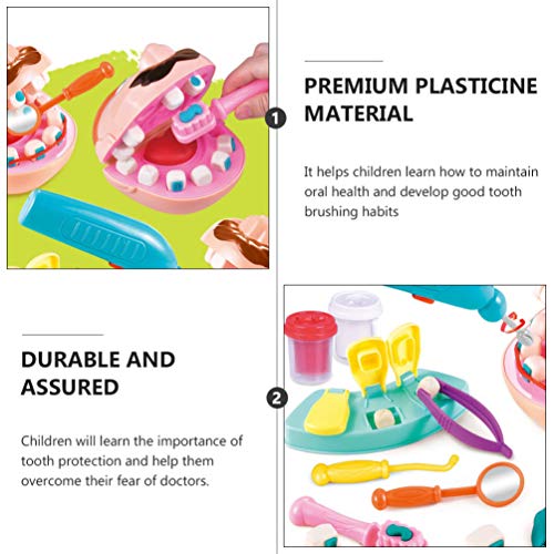 iplusmile Herramientas para Niños Juego de Dentista Taladro Médico Y Juego de Relleno