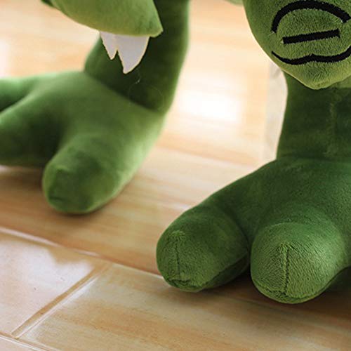 ISAKEN Linda muñeca de Peluche de Dinosaurio Relleno, Juguetes de Peluche Simulación de Tyrannosaurus, Regalos de Cumpleaños para Niños y Adulto, Verde 40cm