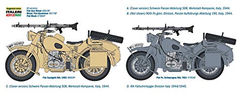 Italeri 7403 – 1: 9 "Deut Militar Motocicleta con Aspecto Carro