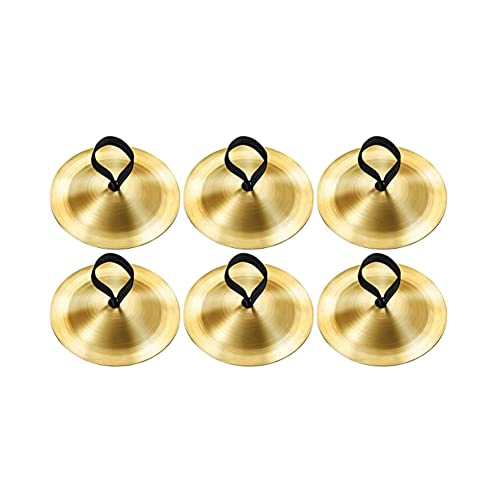 IUANC 3 Pares Props Juegos Juguete Funny Evening Party Buel Finger Cymbals Boy Girl Musical Instrument Cobre para la Fiesta Nocturna de Bailarina (Color : 3pair)