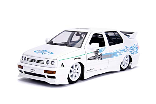 Jada Toys Fast and The Furious - Coche Miniatura de colección (253203025), Color Blanco y Azul