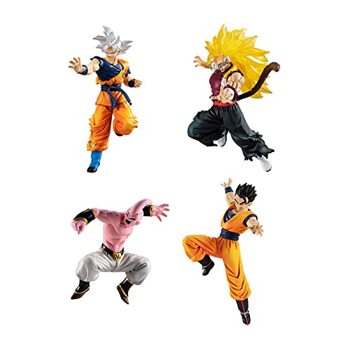 Jaia Dragon Ball Super VS Series 12 Set of 4 Mini Figure Collection (Ultimate Gohan, Son Goku Ultra Instinct, Super Boo, Cumber SSJ3) Alto 5 cm