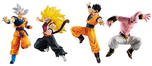 Jaia Dragon Ball Super VS Series 12 Set of 4 Mini Figure Collection (Ultimate Gohan, Son Goku Ultra Instinct, Super Boo, Cumber SSJ3) Alto 5 cm