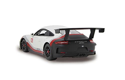 Jamara 405153-Porsche 911 GT3 Cup 1:14 Licencia Oficial Porsche Coche de Radio Control, Color Blanco (405153)