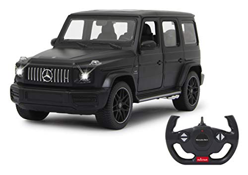 Jamara 405176 Mercedes AMG G63 1:14 Negro 2,4 GHz Licencia Oficial, hasta 1 Hora de Tiempo de conducción a Aprox. 11 km/h, Detalles Perfectamente imitados, Acabado