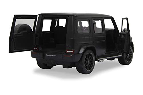 Jamara 405176 Mercedes AMG G63 1:14 Negro 2,4 GHz Licencia Oficial, hasta 1 Hora de Tiempo de conducción a Aprox. 11 km/h, Detalles Perfectamente imitados, Acabado