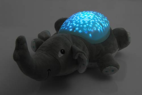 Jamara 460432 - Lámpara de techo con forma de elefante (proyección de cielo estrellado, estrellas y lunas, luz de encendido y apagado, apagado automático), color gris , color/modelo surtido