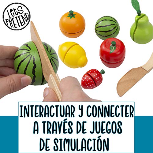 Jaques de Londres Alimentos de Juguete juegan a la Comida de Madera Alimentos de Juguete - Accesorios Cocina Juguetes - Juguetes de Madera Juguetes niños 2 3 4 5 años Juguetes Montessori