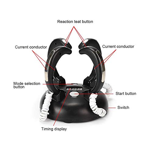 Jeankak Consola de Juegos de Choque, Juguete de reacción de Choque de Escritorio con batería, Consola de Juegos de reacción, Juguete de Broma de ABS eléctrico 2 Modos para Juegos de Bar