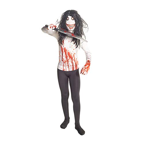 Jeff la Killer Kids Monster Morphsuit Disfraz – Tamaño pequeño (91cm-104cm)