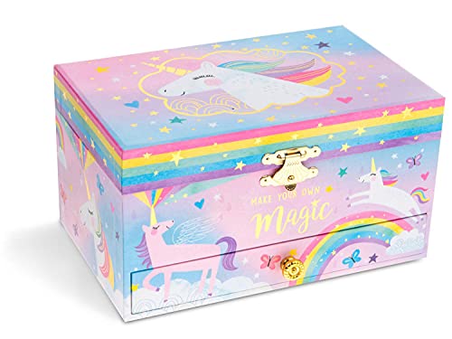 Jewelkeeper - Caja Musical de Unicornio y Juego de Joyas de niñitas - 3 Regalos de Unicornio para niñas