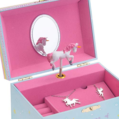 Jewelkeeper - Caja Musical Unicornio y Juego de Joyas de niñitas - 3 Regalos de Unicornio para niñas