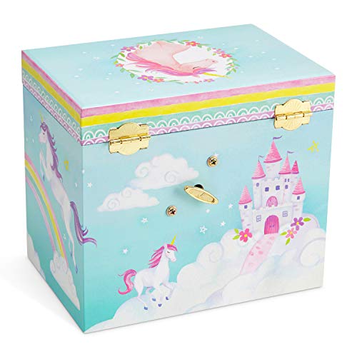 Jewelkeeper - Caja Musical Unicornio y Juego de Joyas de niñitas - 3 Regalos de Unicornio para niñas