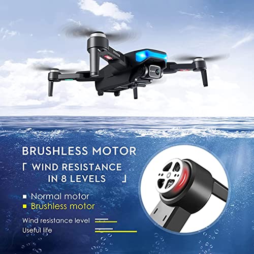 JHGF Drone con Cámara 6K para Adultos GPS 5G WiFi FPV Drones Motor Sin Escobillas Profesional RC Quadcopter Vuelo 1Km, 28Mins Tiempo De Vuelo, Sígueme, Regreso Automático A Casa, Batería * 1 (Ba