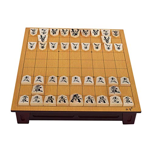 JHSHENGSHI Madera Japón Shogi 27 * 25 * 5cm 40 Unids/Set Damas Internacionales Plegable SHO-gi Ajedrez Mesa de Juego Juguete Regalo Niños Casual Puzzle Party (Entretenimiento Intelectual)