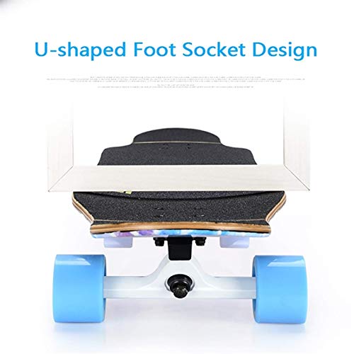 JJDSN Patineta de 7 Capas, Cubierta de Madera de Arce, Longboard Completo, monopatín Cruiser, 43 Pulgadas, patinetas largas para niños, Adultos, Principiantes, niños, niñas, Adolescentes