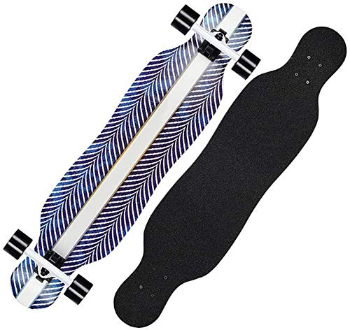 JJDSN Patineta de 7 Capas, Cubierta de Madera de Arce, Longboard Completo, monopatín Cruiser, 43 Pulgadas, patinetas largas para niños, Adultos, Principiantes, niños, niñas, Adolescentes