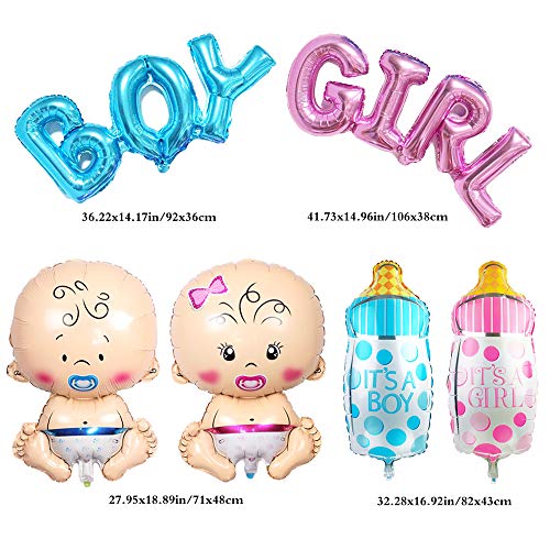 JKJF Boy Girl Party Decoración Baby Shower Decoración Baby Shower Globos Baby Ballon Baby Ballon Chupete Baby Ballon para Gender Reveal Party Baby Nochebuena Party - Gran 6 unidades