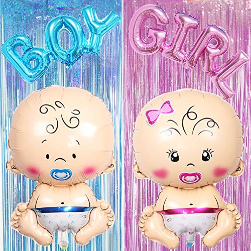 JKJF Boy Girl Party Decoración Baby Shower Decoración Baby Shower Globos Baby Ballon Baby Ballon Chupete Baby Ballon para Gender Reveal Party Baby Nochebuena Party - Gran 6 unidades