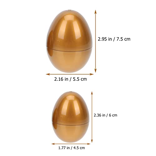 jojofuny 12 Unids Huevos de Oro de Pascua Huevos de Oro Rellenos de Plástico Cesta de Pascua Cesta de Pascua Huevos para Sorpresa de Regalo de Caramelo Chocolate DIY Suministros de Fiesta