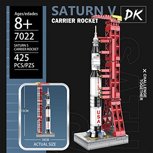 JOYFLY 425 piezas de construcción para cohete espacial Apollo Project Lunar Saturn V Carrier Rocket compatible con Lego