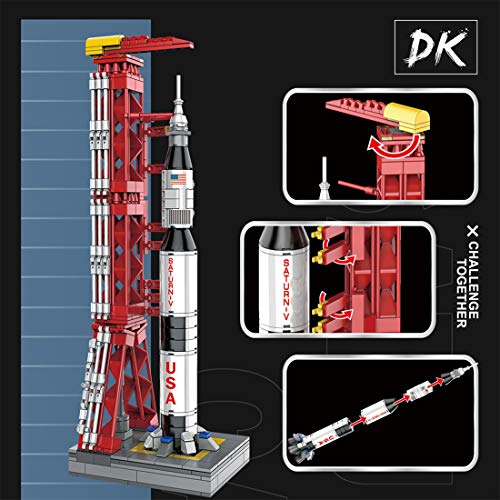 JOYFLY 425 piezas de construcción para cohete espacial Apollo Project Lunar Saturn V Carrier Rocket compatible con Lego